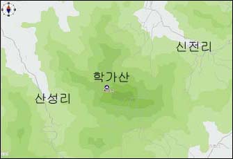 경북 예천군 보문면 학가산과 산성리·신전리 일대. 